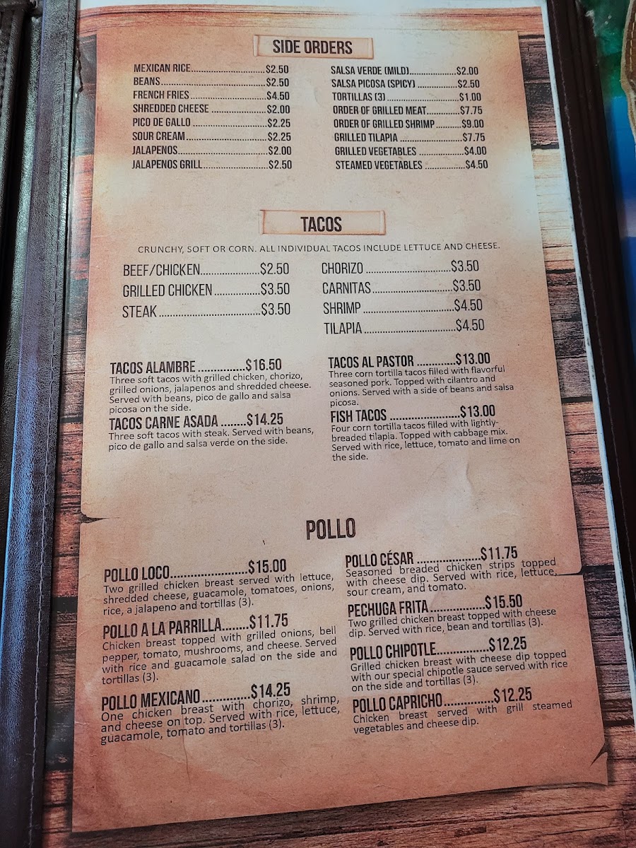 Atzimba Mexican Restaurant Menu - Image 5